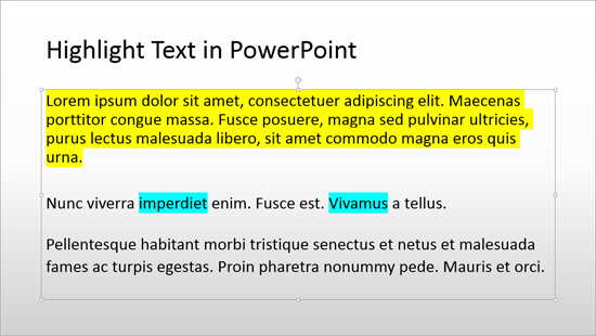 highlight in powerpoint 2011 for mac